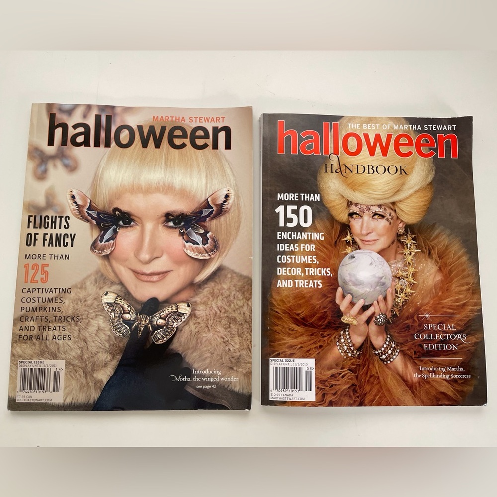 Lot of 2 Martha Stewart Halloween Special Edition Magazines 2010 & 2011